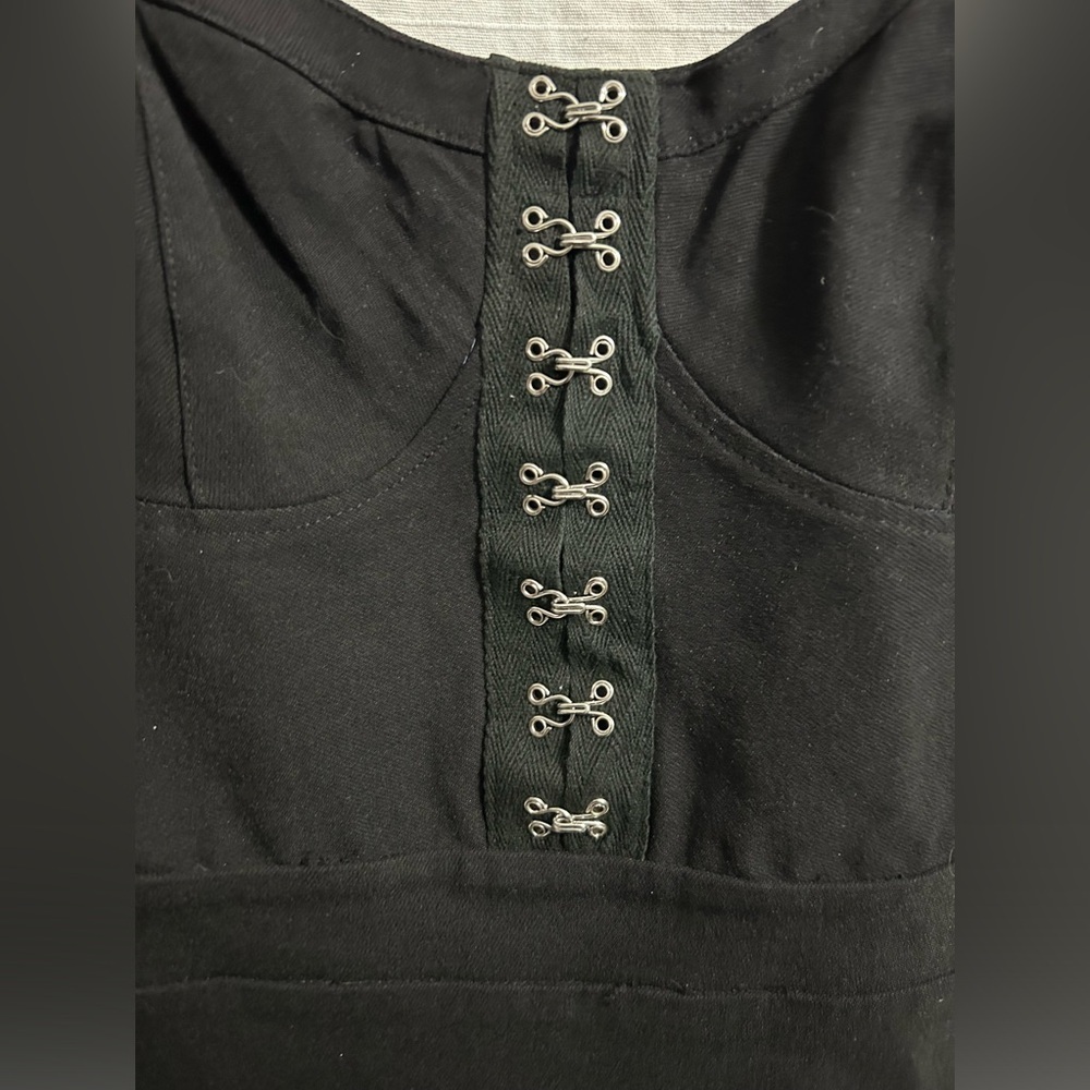 Blashe Hook And Loop Deep Black Bodycon Stretch D… - image 6